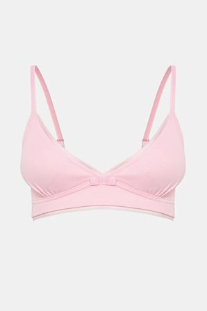 My First Bra Basic Rib 2li Çok Renkli Pamuklu Sütyen