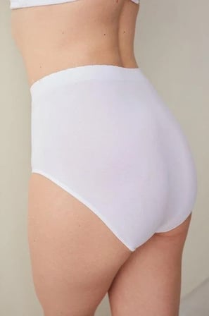 Basic Yüksek Bel Beyaz Slip Külot