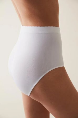 Basic Yüksek Bel Beyaz Slip Külot
