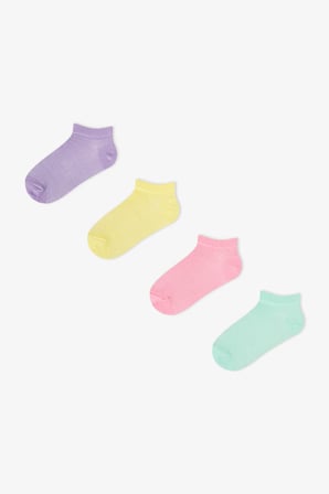 Kız Çocuk Basic Colorful 4lü Patik Çorap