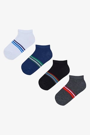 Erkek Çocuk Bright Stripe 4lü Patik Çorap