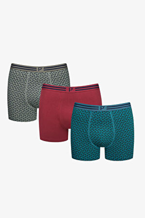 Colourful 3lü Çok Renkli Boxer Külot