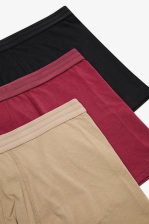 Erkek Pamuklu Basic Çok Renkli 3lü Boxer