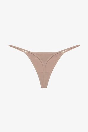 New Basic Çok Renkli 3'lü Pamuklu String Külot