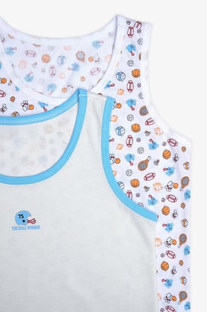Erkek Çocuk Sporty Pamuklu 2li Çok Renkli Atlet
