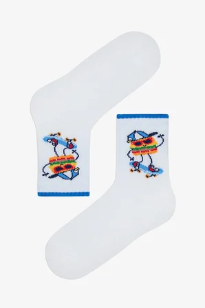 Erkek Çocuk Cool Snack 2li Çok Renkli Tenis Soket Çorap