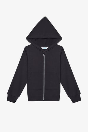 Unisex Basic Siyah Hoodie