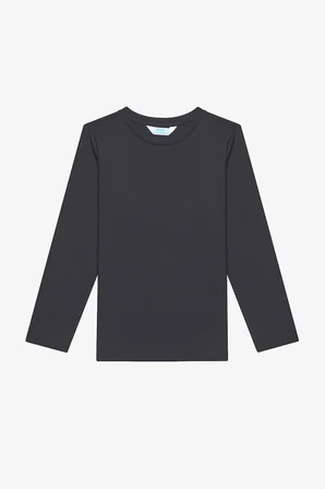 Unisex Bisiklet Yaka Organik Siyah Tişört