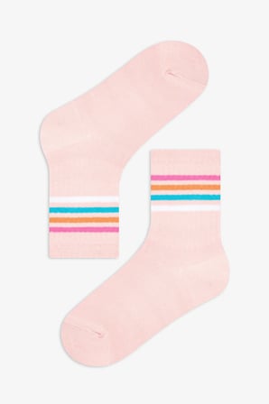 Kız Çocuk Color Lines 2li Tenis Soket Çorap