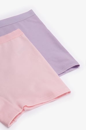 Kız Çocuk Basic 2li Çok Renkli Uzun Boxer