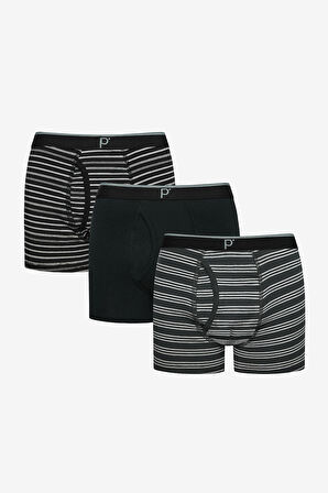 Thin Stripe 3lü Çok Renkli Boxer