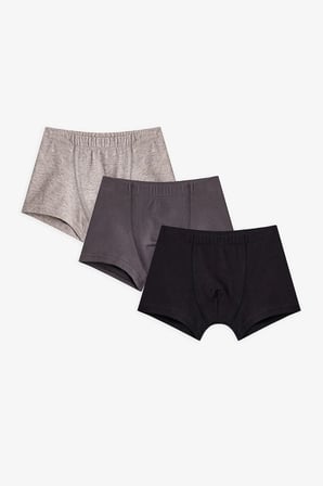 Erkek Çocuk Siyah Solid 3lü Çok Renkli Boxer