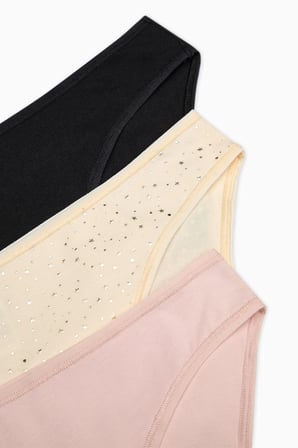 Shinny Stars Çok Renkli  3lü Slip Külot