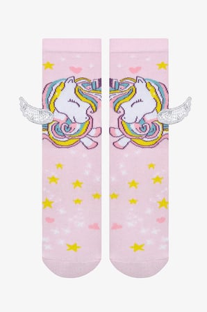 Kız Çocuk Wings Unicorn Pantolon Çorabı