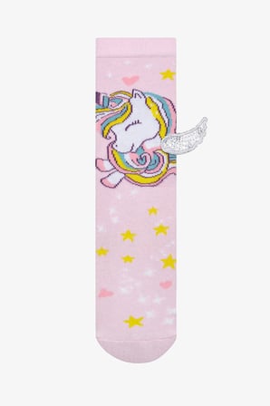 Kız Çocuk Wings Unicorn Pantolon Çorabı