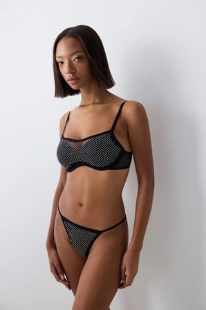 Hera Stone Push Up Siyah Sütyen
