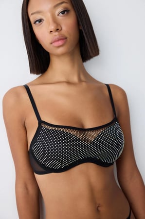 Hera Stone Push Up Siyah Sütyen