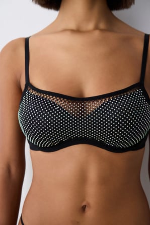Hera Stone Push Up Siyah Sütyen