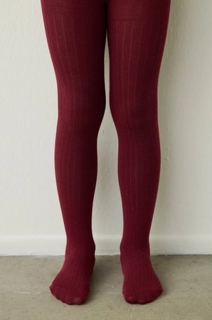 Kız Çocuk Pretty Rib Bordo 2li Külotlu Çorap