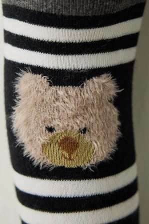 Kız Çocuk Pretty Bear Siyah Külotlu Çorap