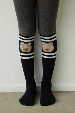 Kız Çocuk Pretty Bear Siyah Külotlu Çorap