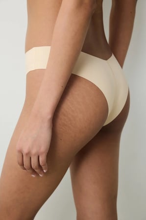 Invisible Laser Cut V Shape Açık Turuncu Brazilian Külot
