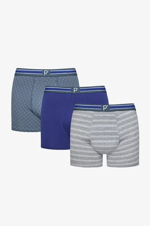 Erkek Pamuklu Dotted 3lü Çok Renkli Boxer