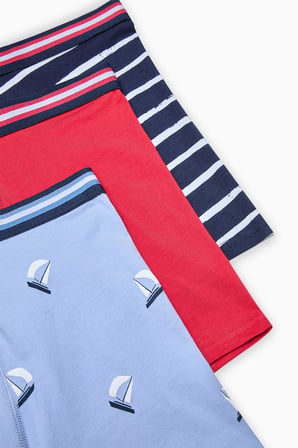 Erkek Blue Sailor 3lü Çok Renkli Boxer