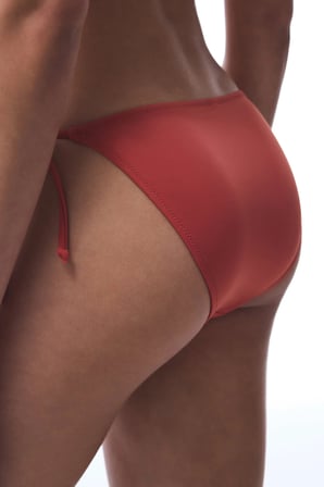 Tarçın Rengi Bağlamalı Düşük Bel Bikini Altı