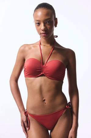 Tarçın Rengi Bağlamalı Düşük Bel Bikini Altı
