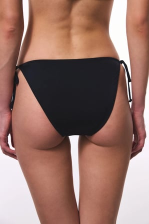 Siyah Bağlamalı Düşük Bel Bikini Altı