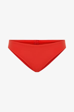 Mercan Rengi Düşük Bel Cheeky Bikini Altı