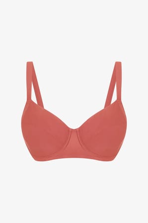 Tarçın Rengi Plus Push up Balenli Balconette Bikini Üstü