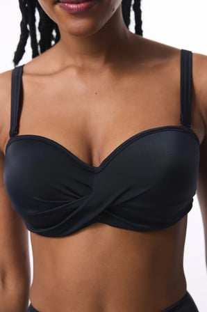 Siyah Beauty Toparlayıcı Balenli Balconette Bikini Üstü