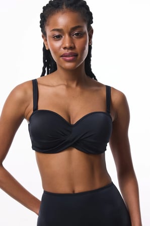 Siyah Beauty Toparlayıcı Balenli Balconette Bikini Üstü