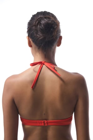 Mercan Boyundan Bağlamalı Push Up Balenli Bikini Üstü