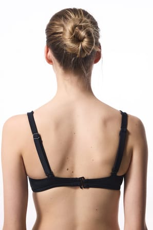 Siyah Bra Sabit Kaplı Bikini Üstü