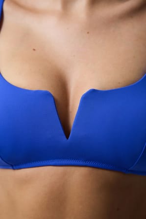 Koyu Mavi V Kesimli  Bikini Üstü