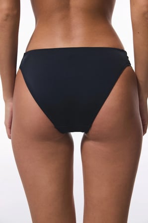 Siyah Düşük Bel Hipkini Bikini Altı