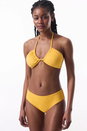 Sarı Orta Bel Hipster Bikini Altı