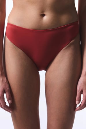 Tarçın Rengi Orta Bel Slip Bikini Altı