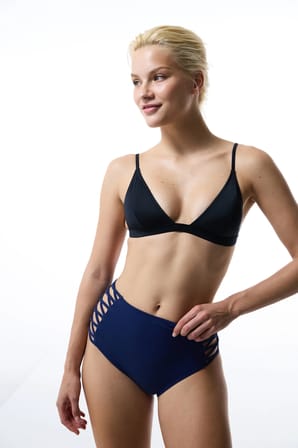 Lacivert High Fashion Yüksek Bel Bikini Altı