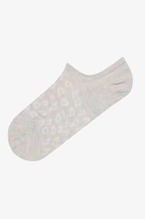 Soft Leopard 3lü Sneaker Çorap