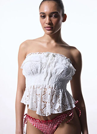 Penti Straplez Yaka Beyaz Kadın Büstiyer PLJQ58TY25IY