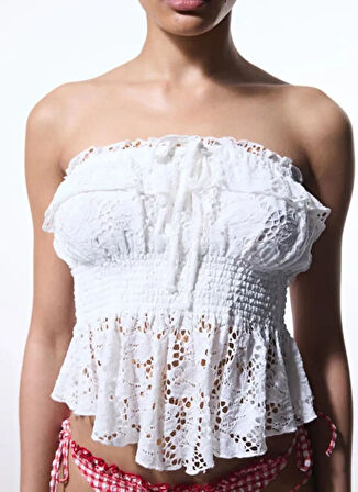 Penti Straplez Yaka Beyaz Kadın Büstiyer PLJQ58TY25IY