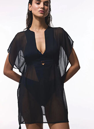 Penti Siyah Kadın Kaftan PLQG90XC25IY