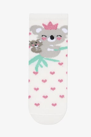 Kız Çocuk Sweety Koala Çok Renkli 3lü Soket Çorap