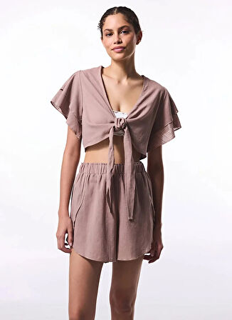 Penti Standart Bel Normal Bej Kadın Şort PLIHAN8L25IY