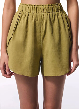 Penti Lastikli Bel Normal Yağ Yeşili Kadın Şort PLPL9B2U25IY