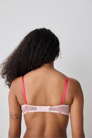 Lotus Broderie Pembe Straplez Sütyen - Loves Paris Koleksiyonu